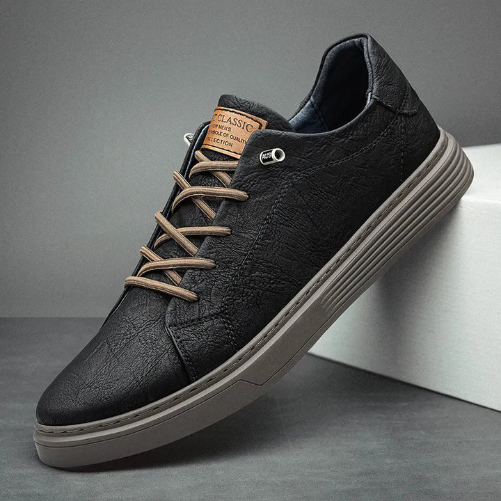 William | Men's Leather Low Top Casual Sneakers
