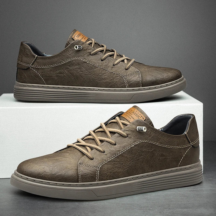 William | Men's Leather Low Top Casual Sneakers