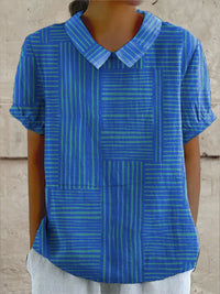 Maya • Striped Geometric Shirt