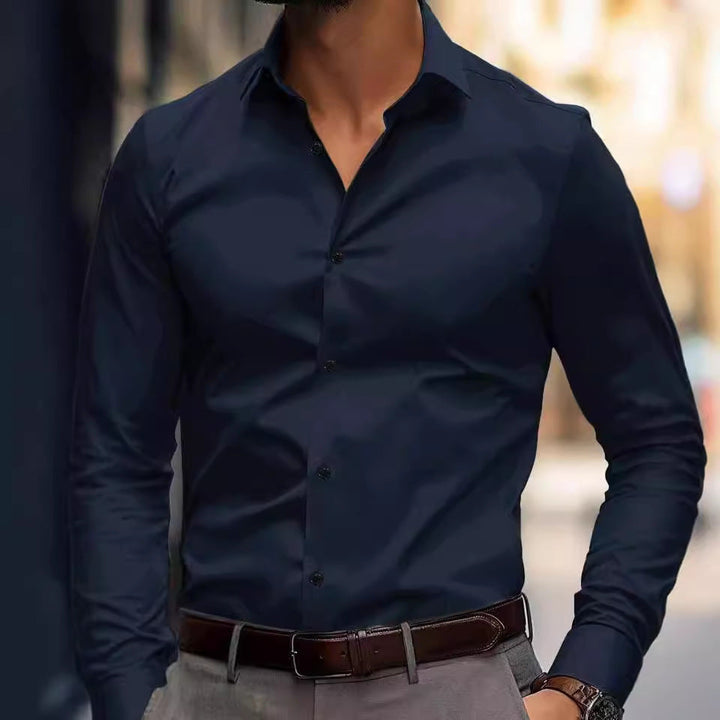 Bernard | Men's Tailored Fit Dress Shirt with Pointed Collar