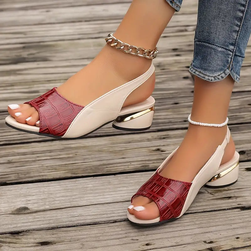 Robey™ – Sandales en cuir orthopédique avec talon bloc et confort premium