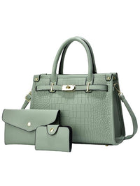 Bella Borsa - Crocodile Embossed Crossbody Handbag