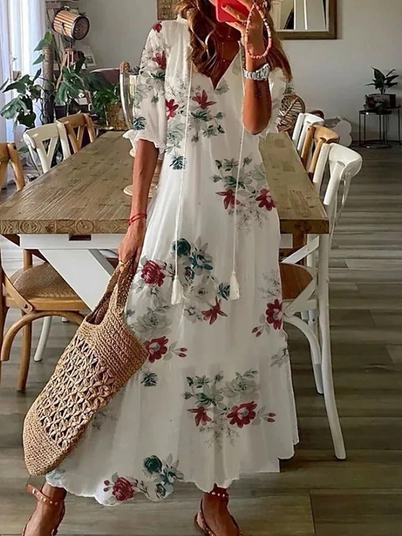 Lana - Figure-Flattering Boho Maxi Dress