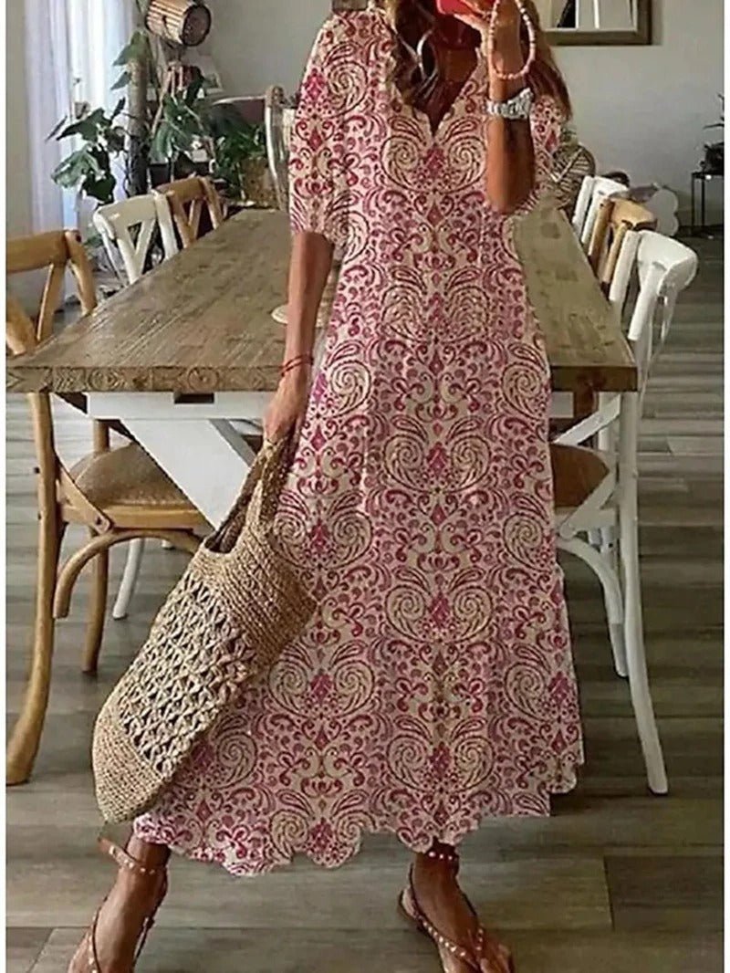 Lana - Figure-Flattering Boho Maxi Dress
