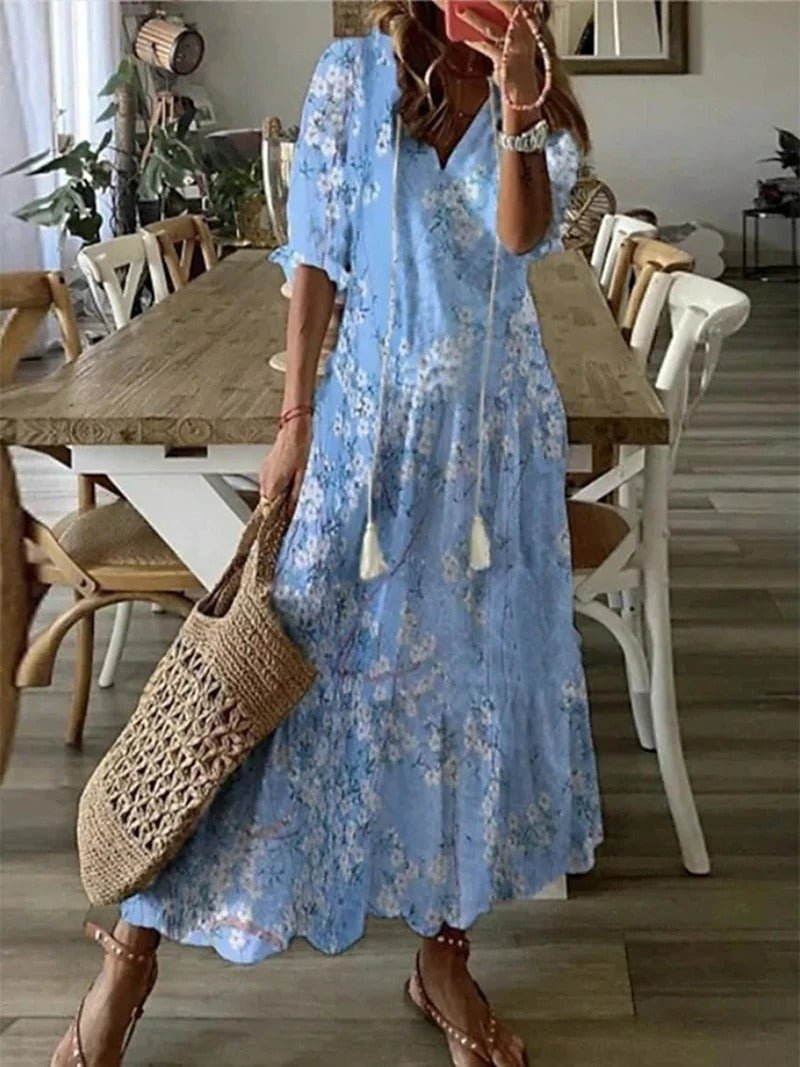 Lana - Figure-Flattering Boho Maxi Dress