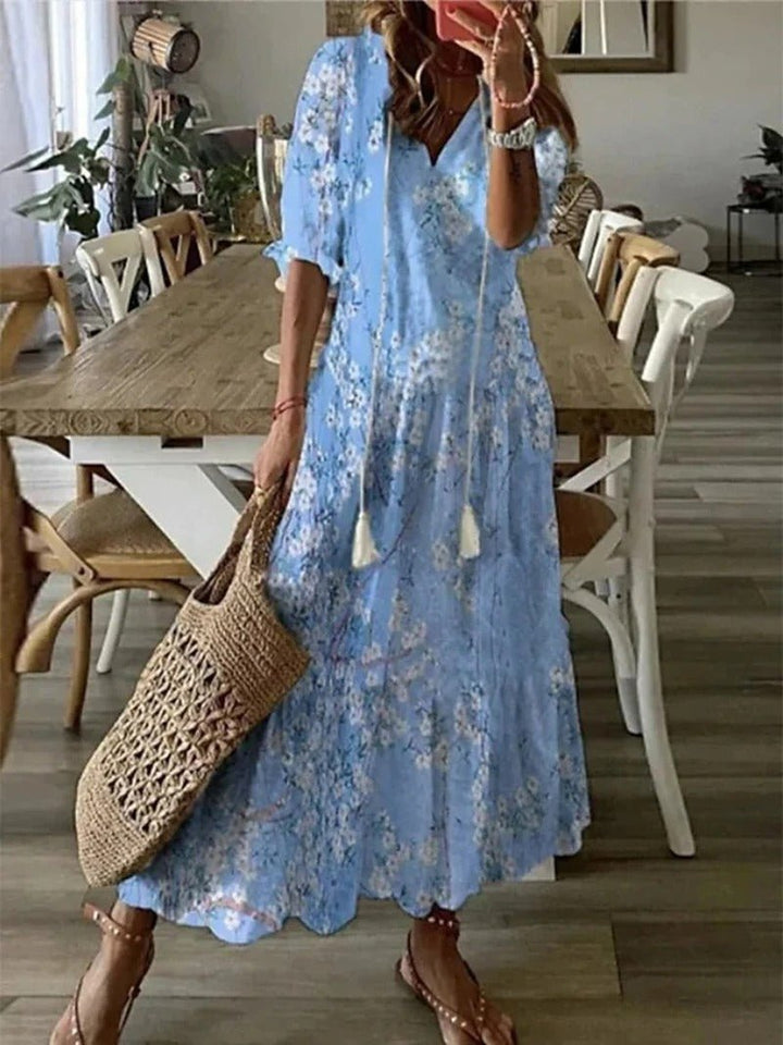 Lana - Figure-Flattering Boho Maxi Dress