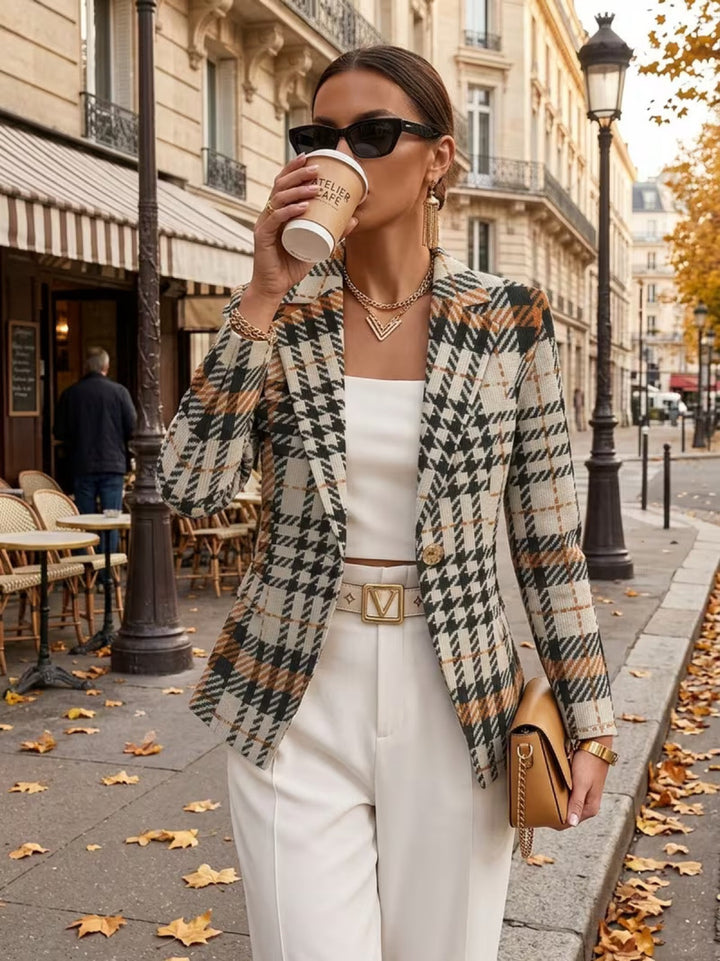 Ghislaine™ | Houndstooth Blazer