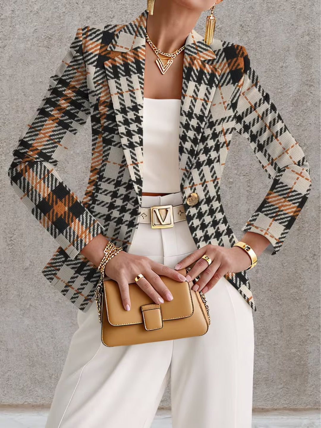 Ghislaine™ | Houndstooth Blazer