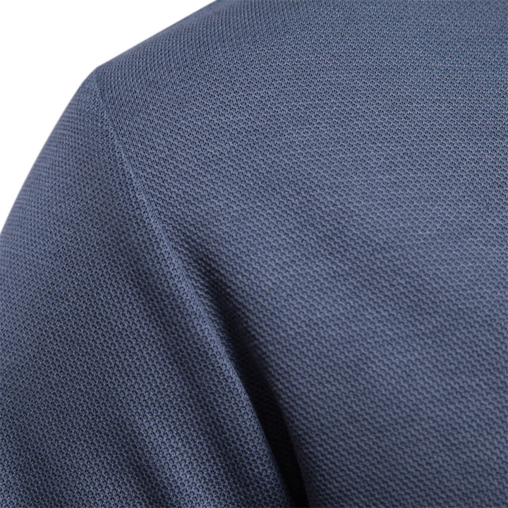 Drew | Men's Long Sleeve Knit Polo Shirt with Two-Button Placket