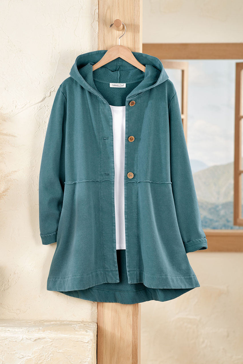 Lightweight Fleece Swing Cardigan
