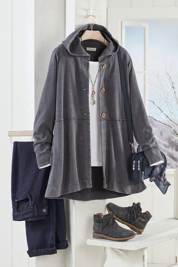 Lightweight Fleece Swing Cardigan