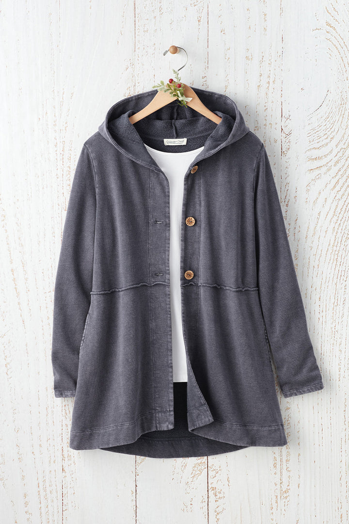 Lightweight Fleece Swing Cardigan