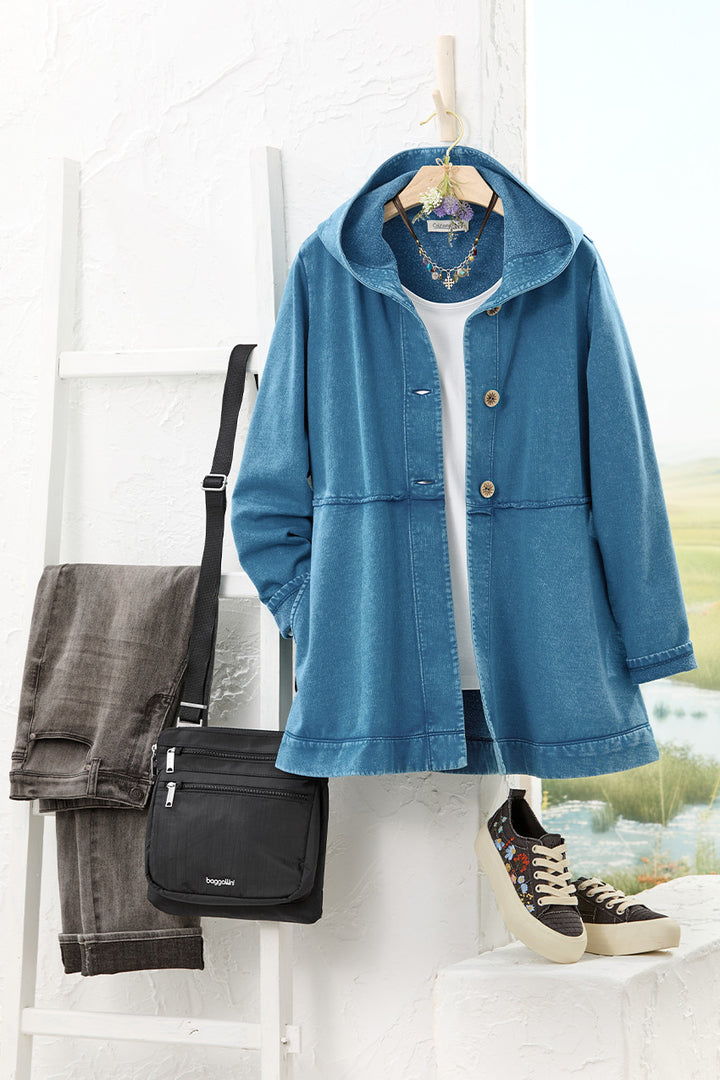 Lightweight Fleece Swing Cardigan