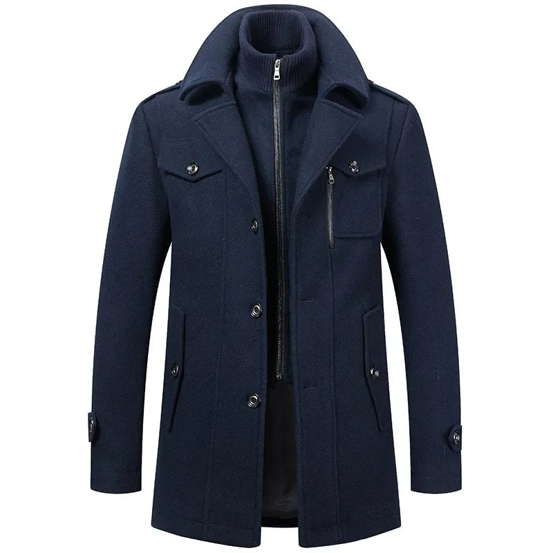 Men's High Collar Coat