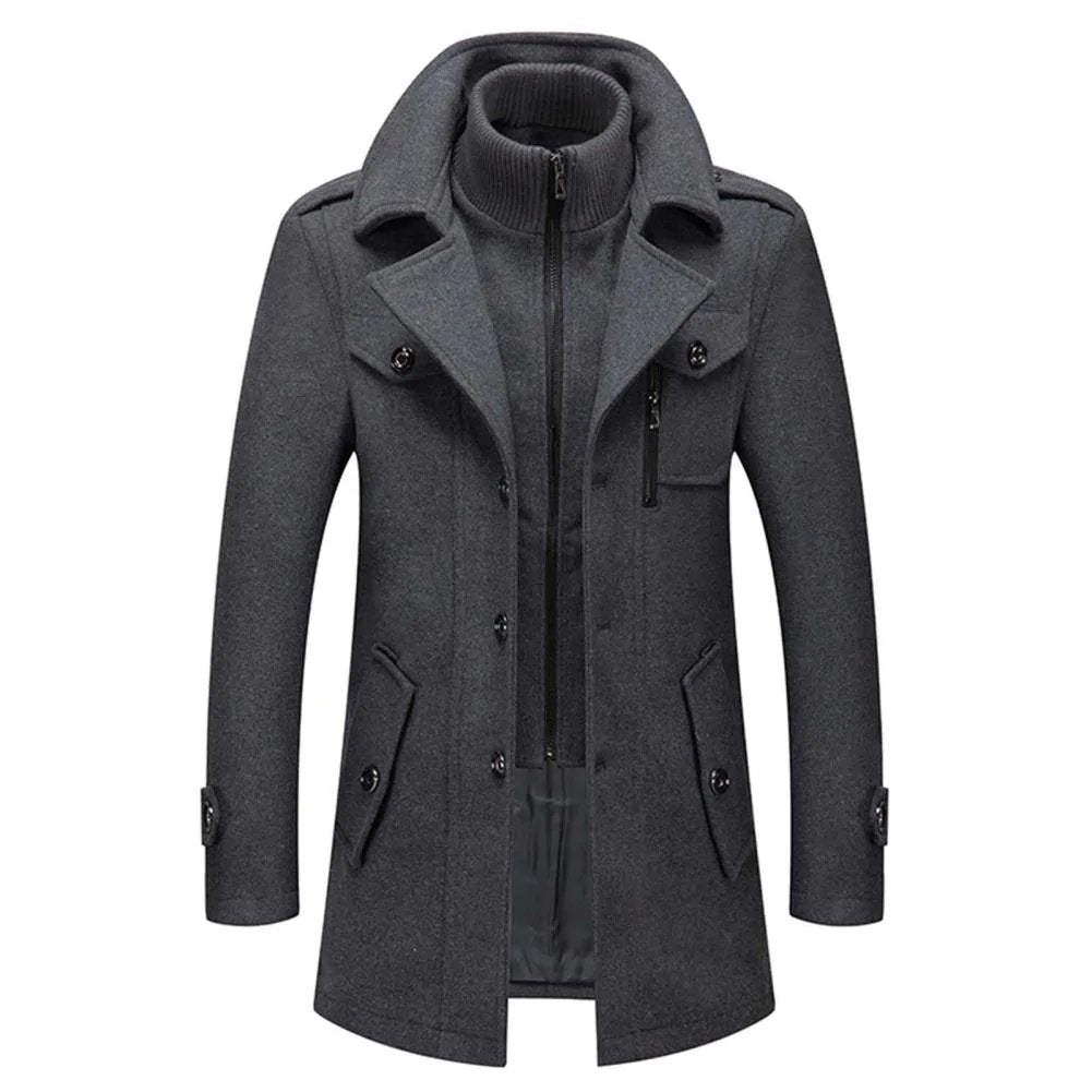 Men's High Collar Coat